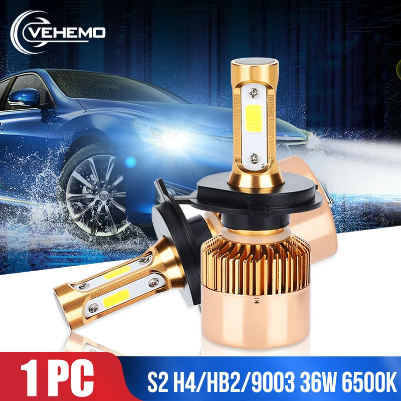Vehemo S2 H4/HB2/9003 6500K светодиодный головной светильник противотуманный автомобильные