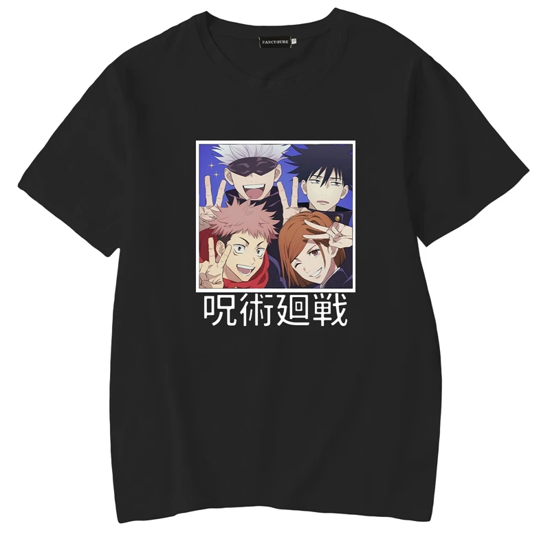 

Harajuku Women's T Shirt Jujutsu Kaisen Printed Short Sleeve T Shirt Cool Cartoon Anime Casual T-shirt Femme Streetwear Tops