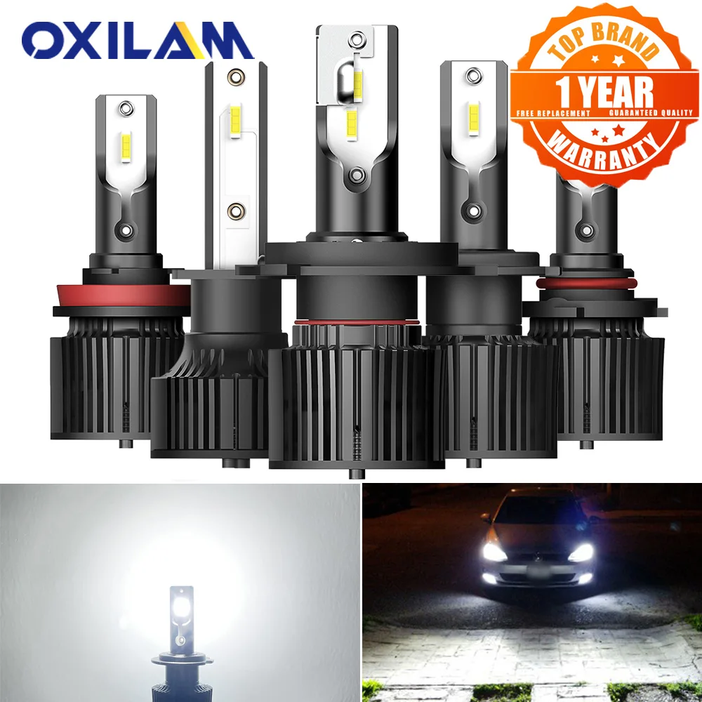 OXILAM 2 шт. 16000Lm 9003 H4 светодиодный ные лампы H1 H7 H8 H11 Автомобильные фары передние 9005 HB3