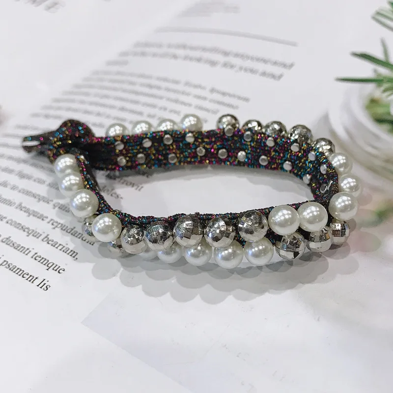 Роскошные женские резинки для волос с кристаллами жемчужные резинка девочек