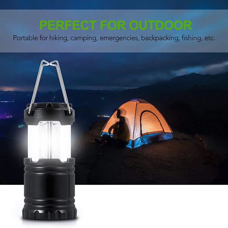 3* COB Светодиодный фонарь для кемпинга Мини Портативный аккумулятор АА 350 люмен подвесной тент фонарь Открытый водонепроницаемый ручка светильник светодиодный Настольный светильник