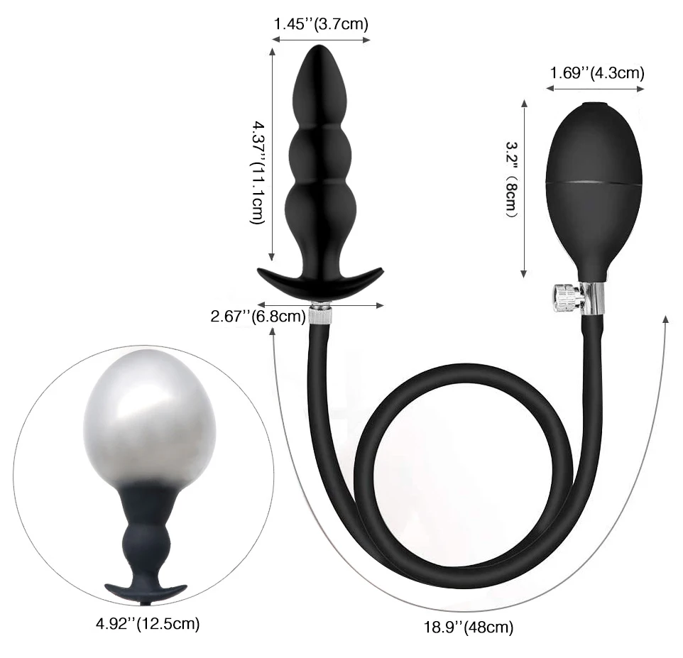 Надувная Анальная пробка с расширенными пробками массажный анальный