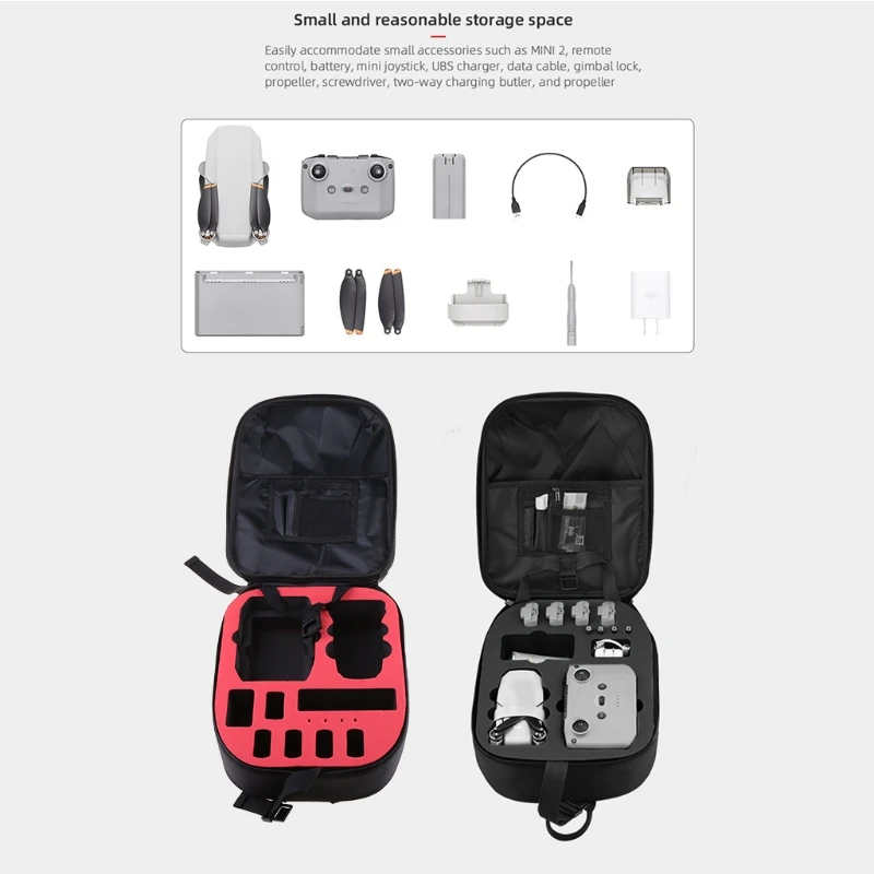 

Hard Shell Carrying Case Travel Shockproof Waterproof Backpack Bag for Mavic Mini 2 Drone Accessories