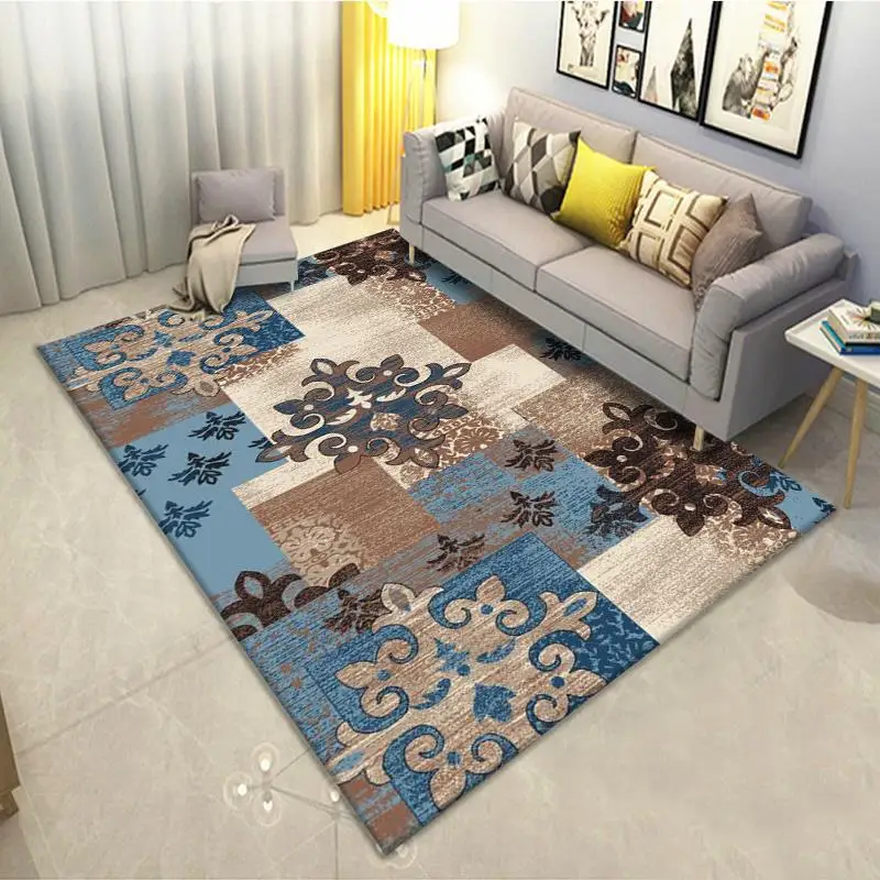

Nordic Home Decor Mat for Fitness Lounge Rug Geometric 3D Printed Vintage Style Thicken Living Room Rugs Carpet In The Bedroom