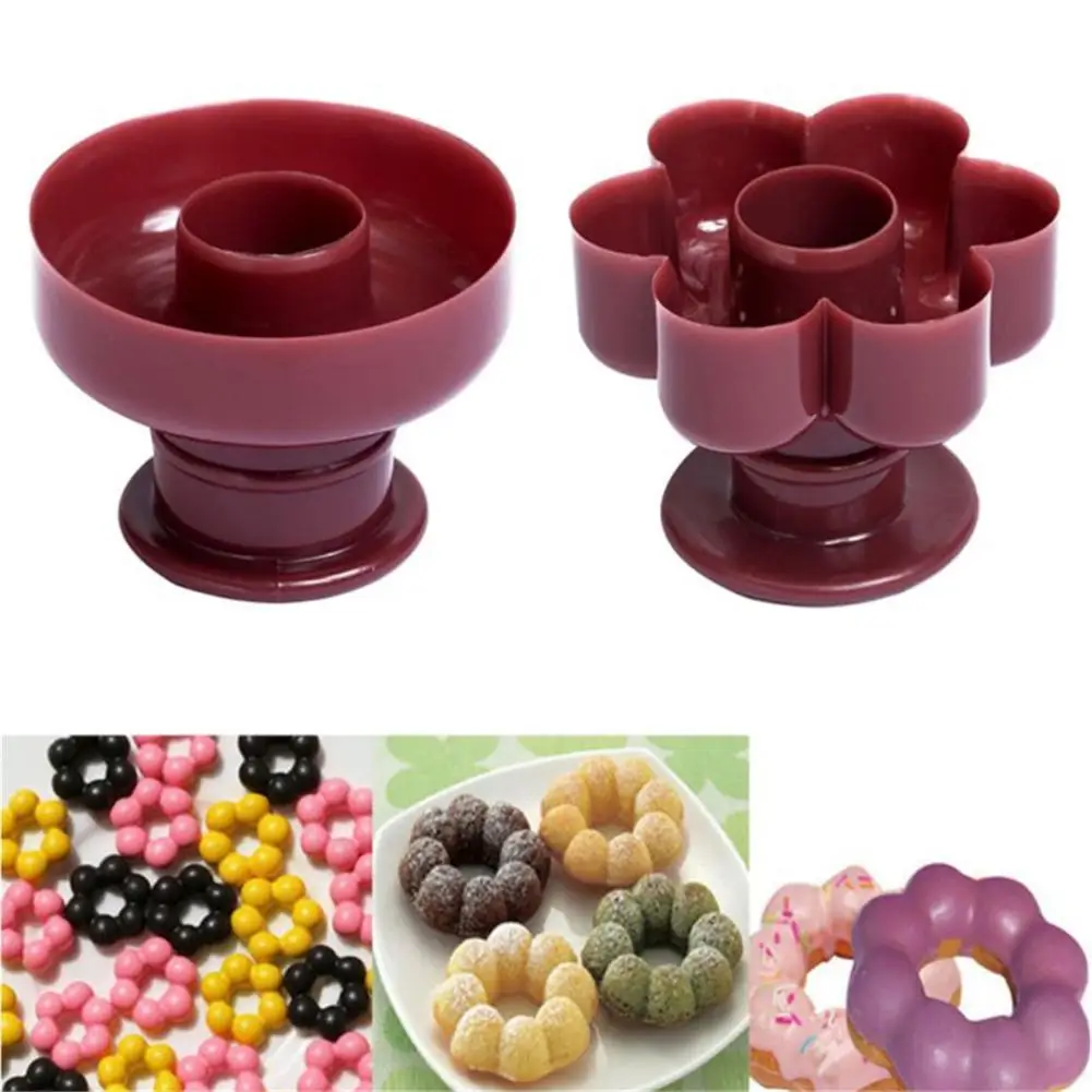 

[Ready Stock ] DIY Donut форма для десерта помадная Форма для кексов Пищевые Инструменты для выпечки, кухонный гаджет, жаростойкая посуда