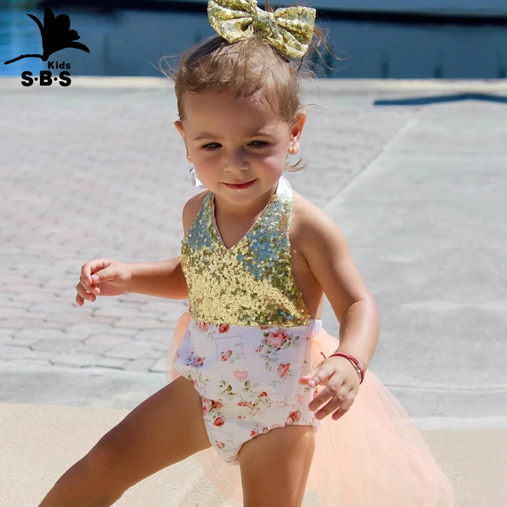 Летние комбинезоны с цветочным принтом для девочек 6 24 м|Ромперы| |