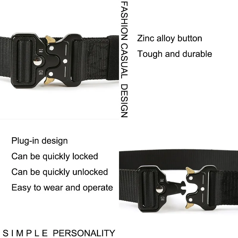 

Men's belt outdoor hunting Metal tactical belts for men multifunctional buckle high quality Marine Corps men's training belt