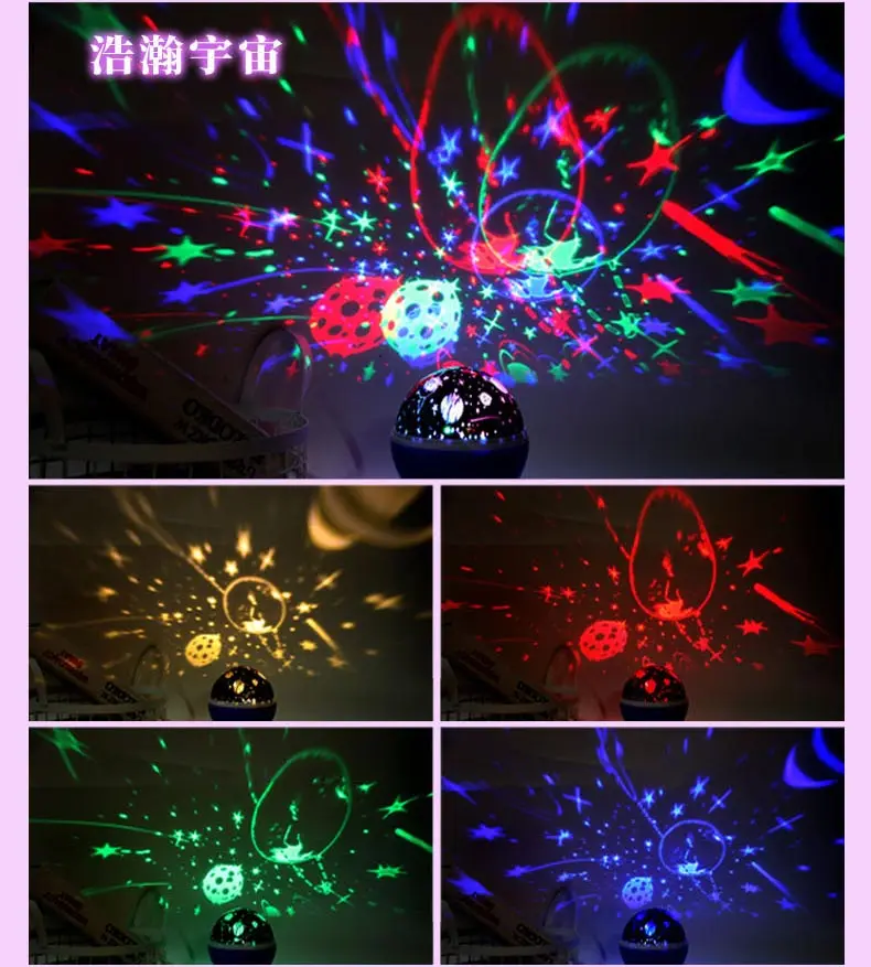 

Star Projector Sky Moon Galaxy Night Light for Children Kids Bedroom Decor Projector Rotating Nursery Night Light LED Baby Lamp