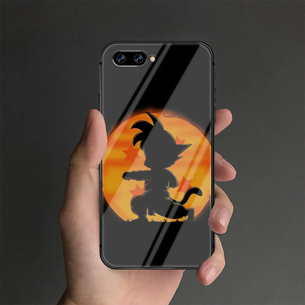 

Goku D-Dragon Ball Cute Phone Tempered Glass Case Cover For Huawei Honor 7 8 9 10 20 A X I Lite Black Etui Hoesjes Black
