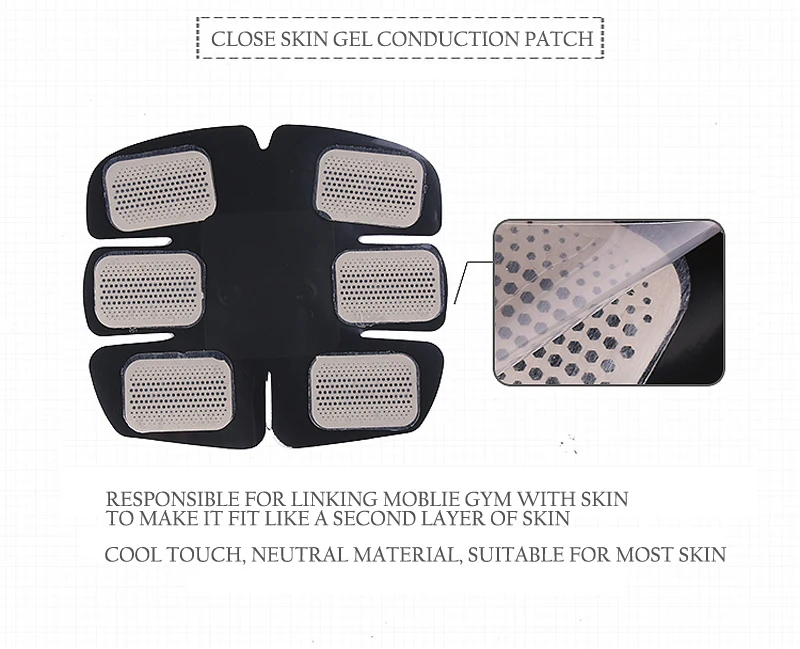 Беспроводной Смарт стимулятор мышц живота Электрический массажер для снижения