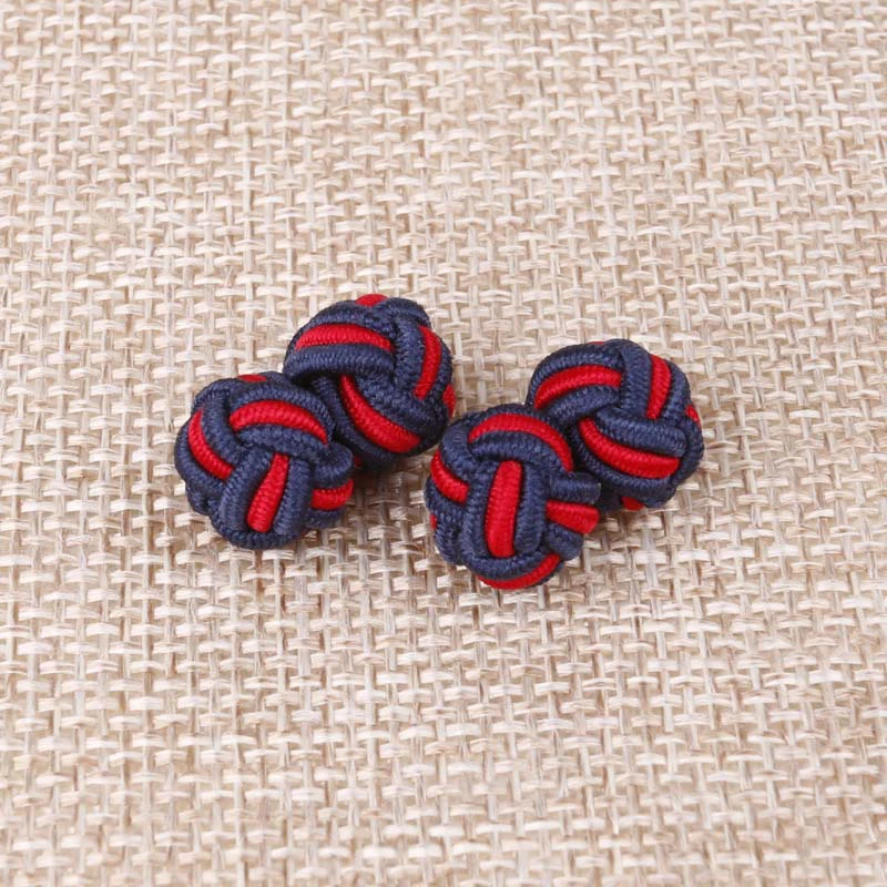 Креативные запонки с китайским узлом модные двойные веревочные для мужской