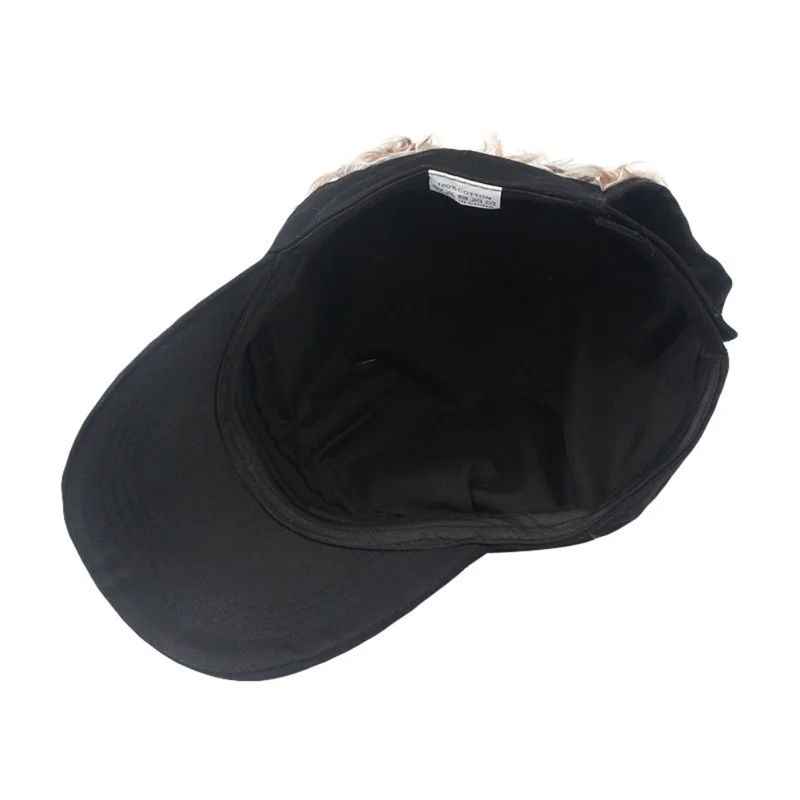 

Men Women Golf Cap Baseball Cap Adjustable Breathable Outdoor Sports Camping Hiking Fake Hair Sun Visor Hat new C
