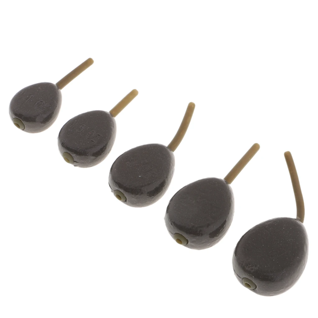 5 шт для рыбалки на карпа плоская груша Inline Рыбалка Вес рыболовное грузило свинца