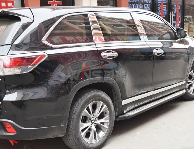 Для Toyota Highlander Kluger 2014 2015 2016 2017 2018 нержавеющая сталь накладка на двери окна стойки