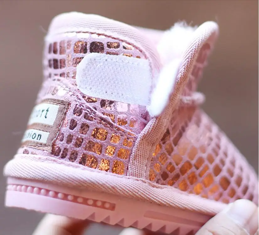 

Children's snow boots 2019 winter new children's shoes plus velvet soft bottom baby cotton boots stone pattern baby boots