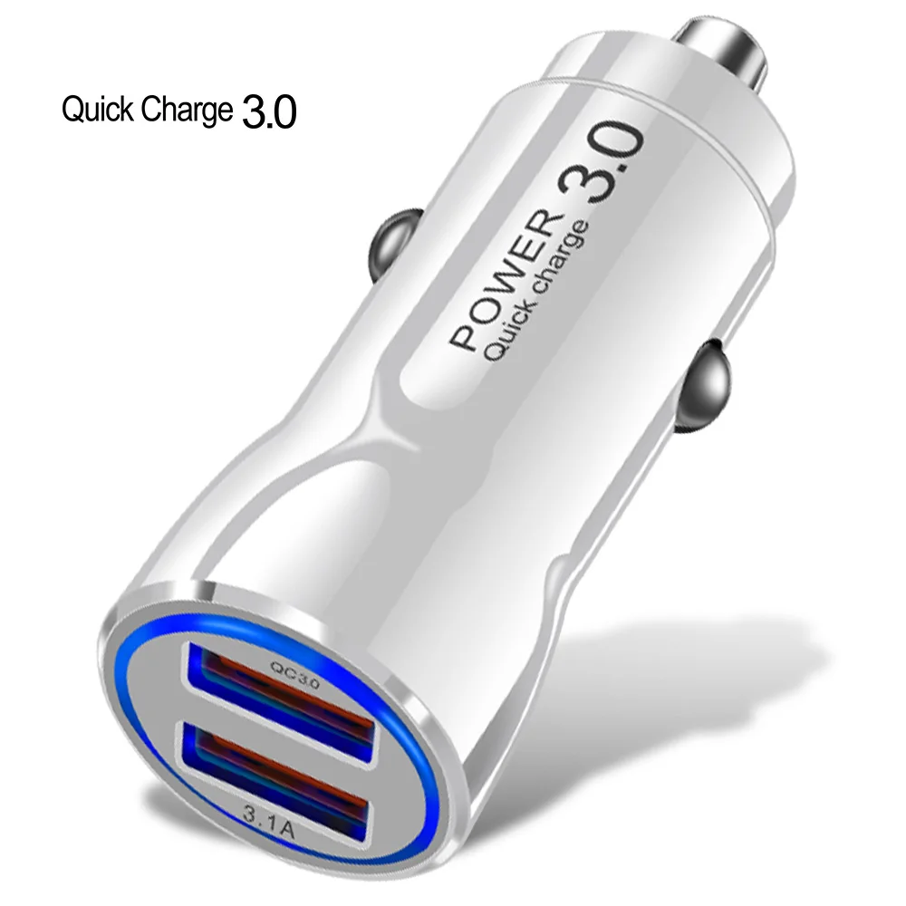 No cable Олаф автомобильное USB зарядное устройство Быстрая зарядка 3,0 2,0 зарядное устройство для мобильного телефона 2 порта USB быстрое автомобильное зарядное устройство для iPhone samsung планшета автомобильное зарядное устройство - Тип штекера: No cable