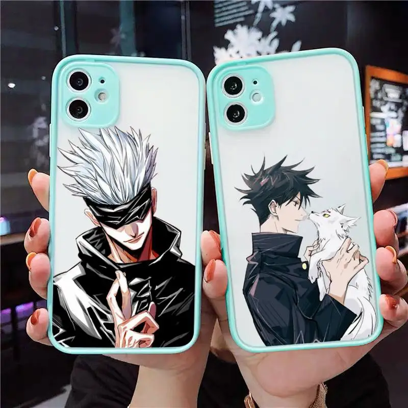 

Anime Jujutsu Kaisen Phone Case Matte Transparent For iPhone 12 Mini 11 Pro XR XS Max 7 8 Plus