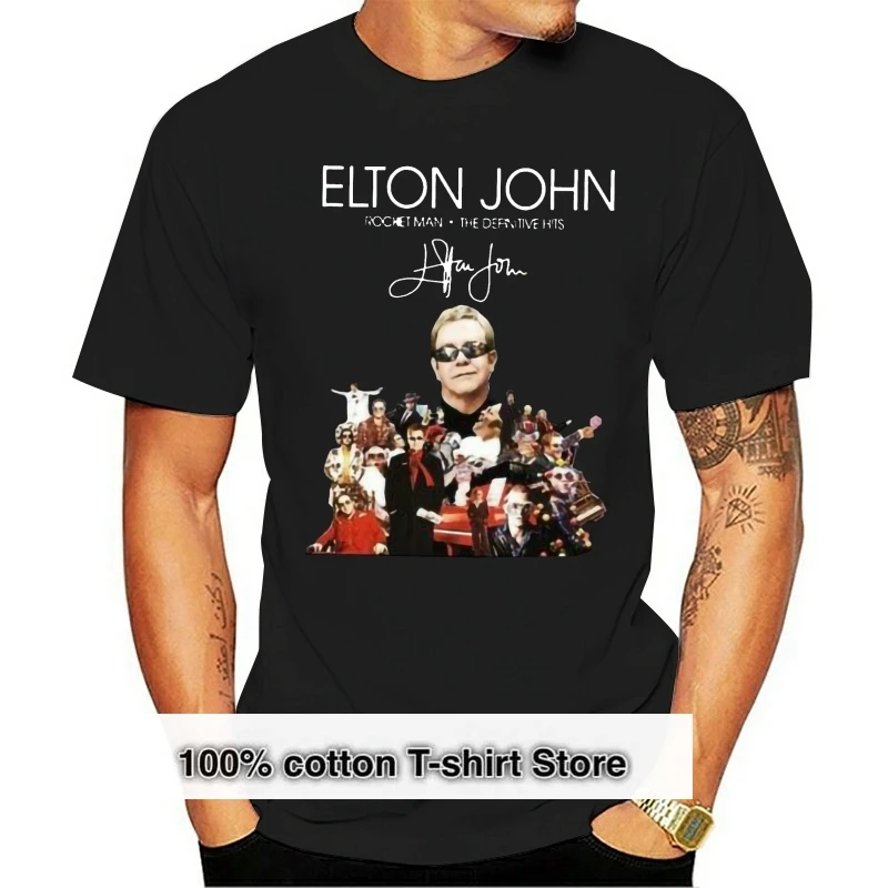 

Elton John Rocket Man: The Definitive Hits Signature T-Shirt 2019 S-5XL
