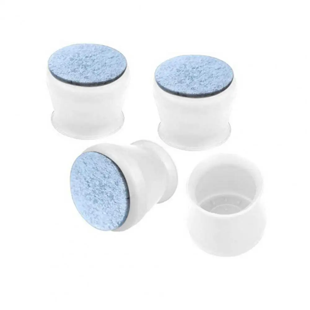 

4Pcs Protective Chair Leg Pad High Elasticity Silicone Wear-resistant Anti-slip Round Floor Protector for Living Room