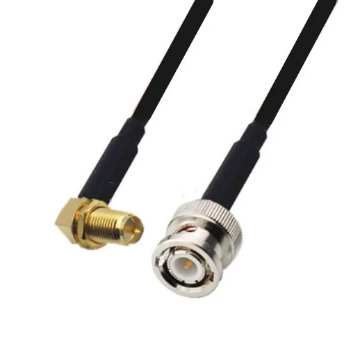 

RG174 Cable RP-SMA Female Right Angle to BNC Male Extension Coax Jumper Pigtail WIFI Router Antenna RF Coaxial Cable