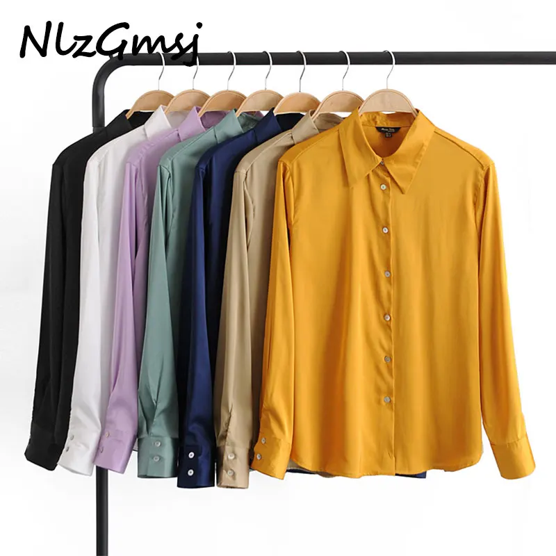 

Женская блузка Nlzgmsj Za в английском стиле, Офисная однотонная льняная Свободная блузка, модная рубашка-кимоно, Женские топы и блузки, 2020