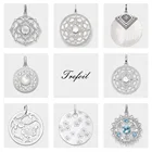 Кулон корона чакра Лотос, новинка 2018, модное ювелирное изделие в стиле бохо, модное ожерелье из стерлингового серебра 925 пробы с кубическим цирконием, хороший подарок для женщин