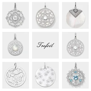 Кулон корона чакра Лотос, новинка 2018, модное ювелирное изделие в стиле бохо, модное ожерелье из стерлингового серебра 925 пробы с кубическим цирконием, хороший подарок для женщин