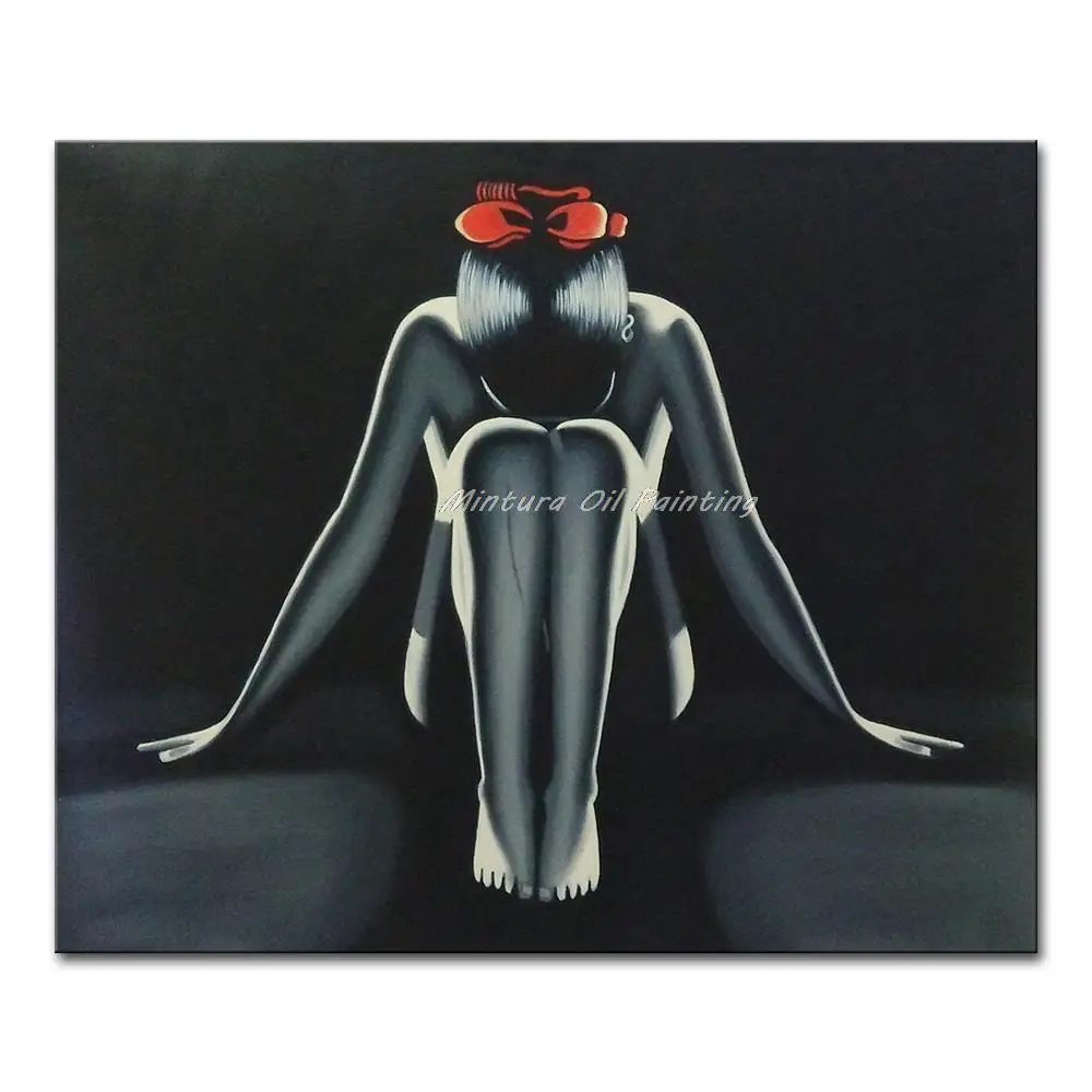 Mintura современное настенное искусство ручная роспись Сексуальная фотография на