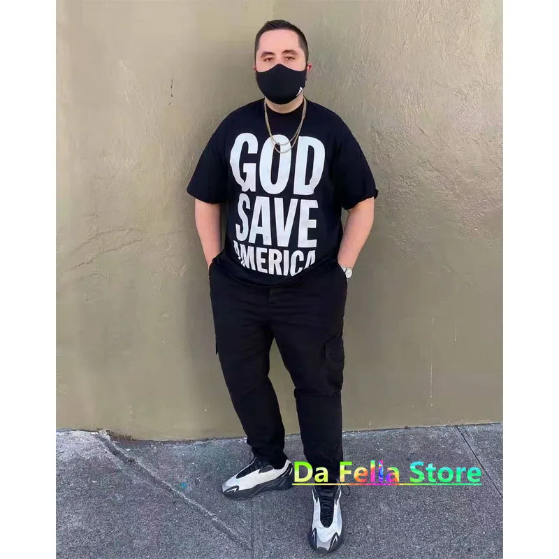

Slightly Loose Kanye West T-shirt Support Vote Tee Men Women Hip Hop 2020 Kanye Vision Tops GOD SAVE AMERICA Logo Short Sleeve