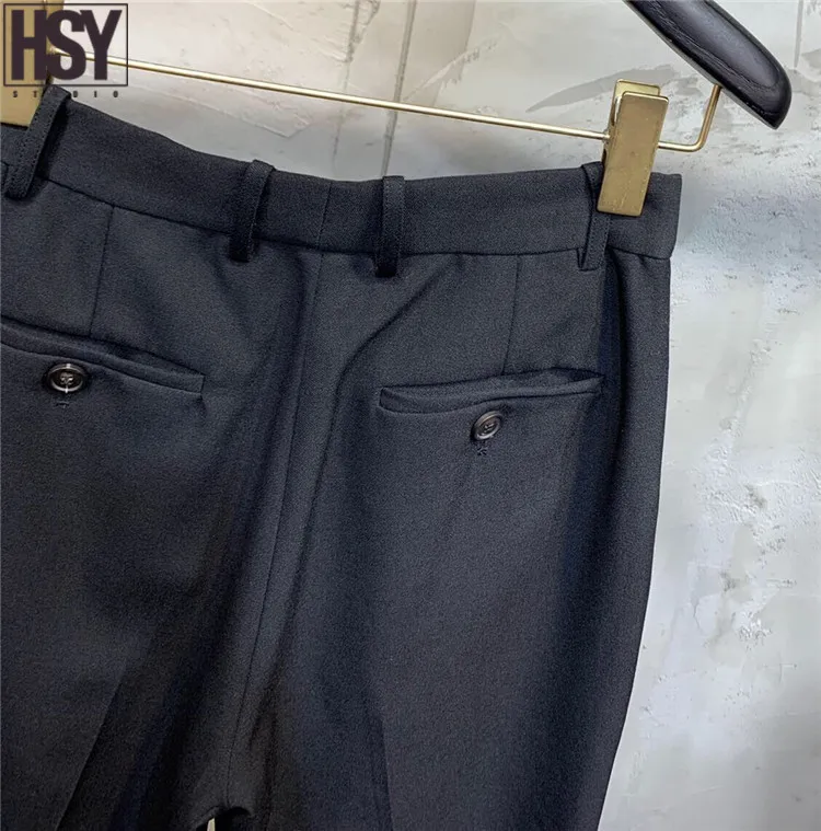 2019 Осень Зима Новый женский высококачественный Элегантный Джокер черный костюм