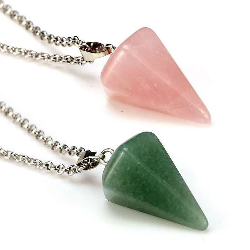 Женское и мужское ожерелье-цепочка подвеска из натурального драгоценного камня