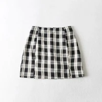 2021 korean streetwears vintage sexy clothing summer harajuku plaid pencil skirts womens high waist mini short skirt plaid new