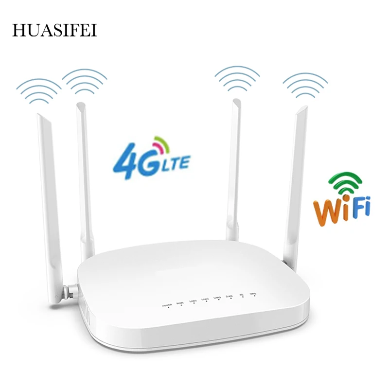 

300Mbps Wifi router 4G LTE router 3G / 4G wireless CPE router 4 with SIM card slot 4 external antennas up to 32 users WAN / LAN
