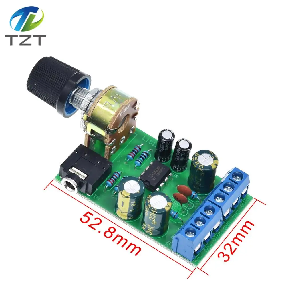 Плата усилителя TDA2822 TDA2822M плата постоянного тока 1 8-12 В 2 0 каналов стерео мини AUX