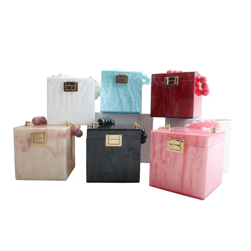 

Luxury Brand Design Acrylic Decoration Clutches Women Evening Bags Party Wedding Big Pearl Handbag Chain Crossbody Purses Wallet