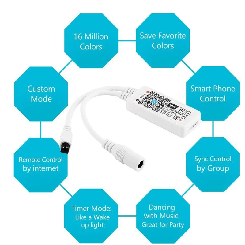 

LED Strip Lights 32.8FT Smart WIFI For Bedroom Indoor Lighting Strings Christmas LED Closet Light Music Sync Gamer Room Light