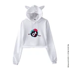 Толстовка Tik Tok женская, с длинным рукавом, черная, в стиле ретро, в стиле Харадзюку, худи с кошачьими ушами