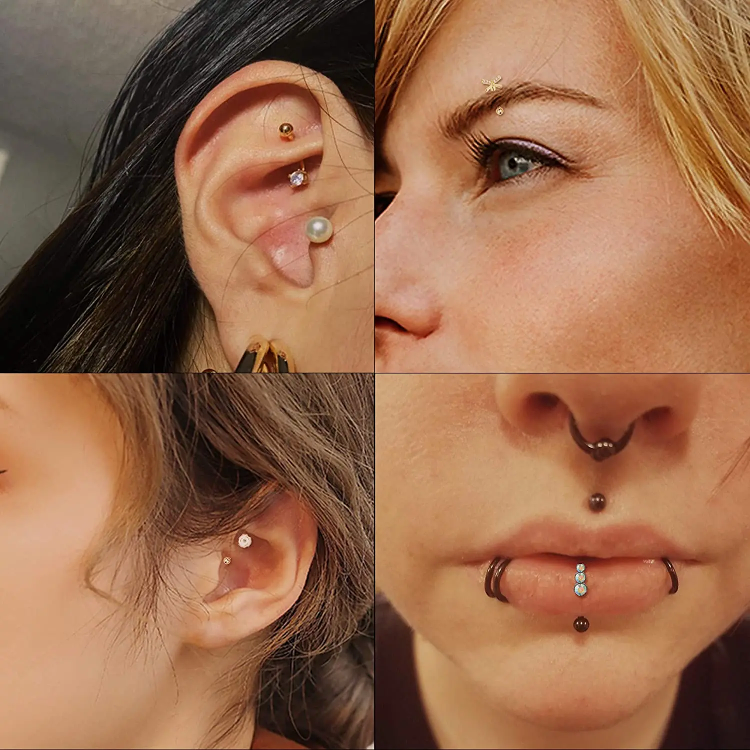 Серьги-гвоздики из нержавеющей стали для пирсинга бровей ювелирные украшения