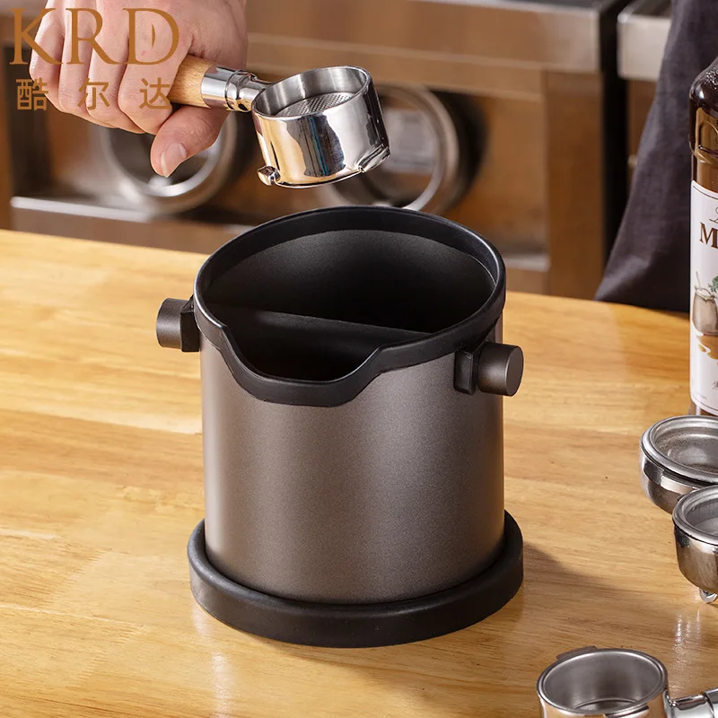 Cubo de almacenamiento de acero inoxidable para heces de caf&eacute;, Cubo de silicona para heces de caf&eacute; en polvo, para el hogar-4