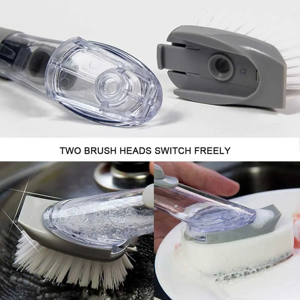 Щетка для мытья посуды с длинной ручкой щетка диспенсер мыла кухонный скребок