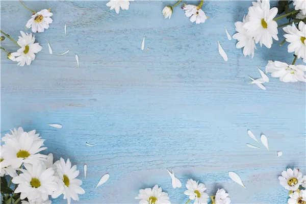 

Vinyl Custom Photography Backdrops Prop Wood Planks Flower Theme Photography Background DRS2-15