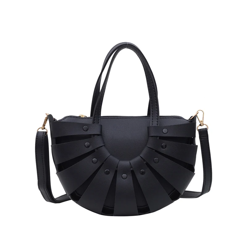 

Straw Semicircle Design Small Tote Bags For Women 2021 Summer Lady Beach Shoulder Crossbody Simple Bag Female Travel Handbags