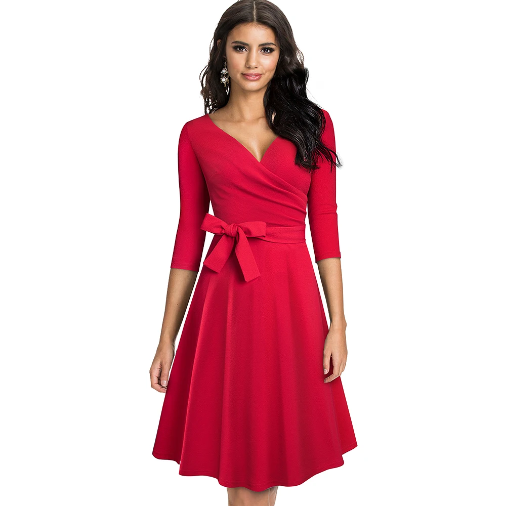 

Short Sleeve Dress Autumn And Winter For Women New Sexy v Neck Waist Tight Slimming A Line Skirt Wish Fashion Lace Up Slim Dress