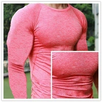 men quick dry fitness tees outdoor sport running climbing long sleeves tights bodybuilding tops gym train compression t shirt