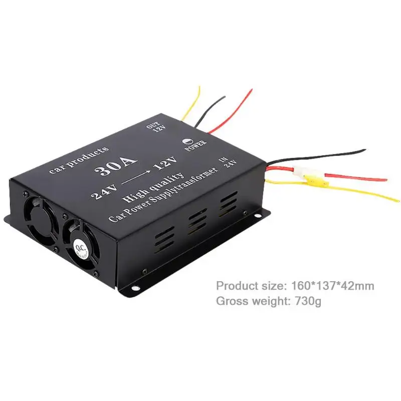 DC 24V в DC 12V автомобильный понижающий преобразователь 30A 360W понижающий регулятор мощности