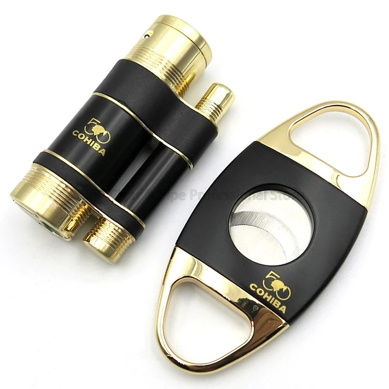 COHIBA 50th Anniversary Edition 3 фонарь Jet Flame прикуриватель для сигарет многоразовый с