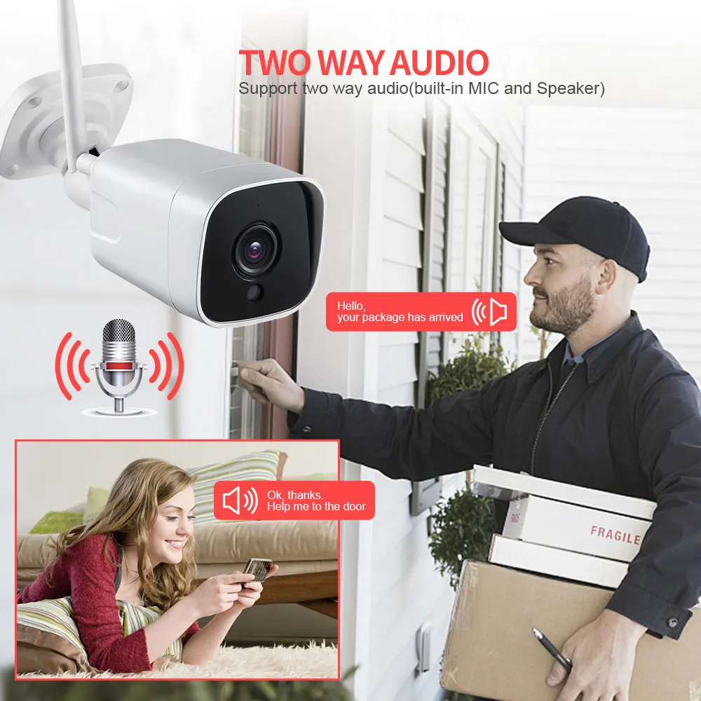 IP-Камера уличная 4k 8 Мп Wi-Fi с датчиком присутствия | Безопасность и защита