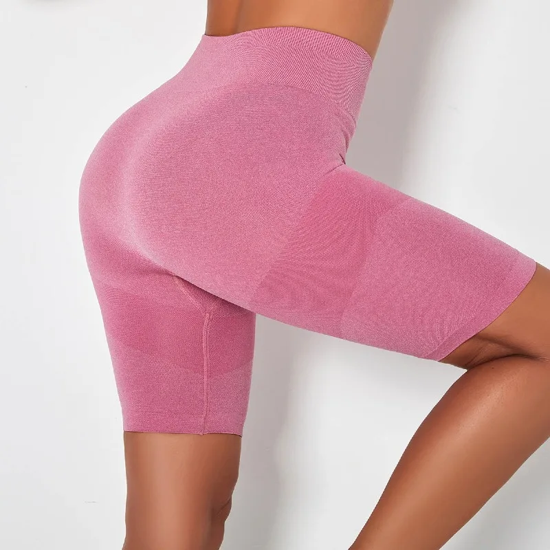 

Seamless Knit Hygroscopic Sweat Sexy Shorts Yoga Pants Sports Running Fitness Pants Women