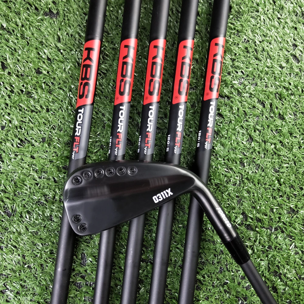 Черные утюги для гольфа 113X кованые 1 2 3 4 5 стальные стержни бесплатная