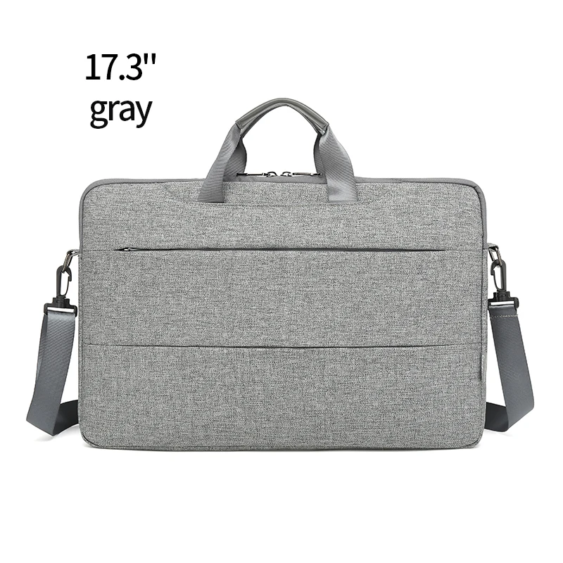 17.3inches gray Индивидуальный водонепроницаемый нейлоновый офисный портфель, сумка для деловых мужчин, сумка на плечо для ноутбука, сумка для ноутбука, чехол с логотипом - Цвет: 17.3inches gray